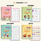 Pack of 4 Magic Book (4 Book + 1 Pen + 10 Refill + 1 Grip)