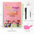 Pack of 4 Magic Book (4 Book + 1 Pen + 10 Refill + 1 Grip)
